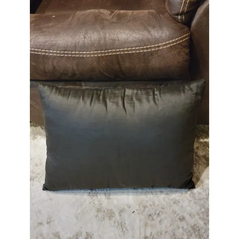Vintage Hand Painted Black Velvet Landscape Throw Pillow Cottagecore Folk Art
